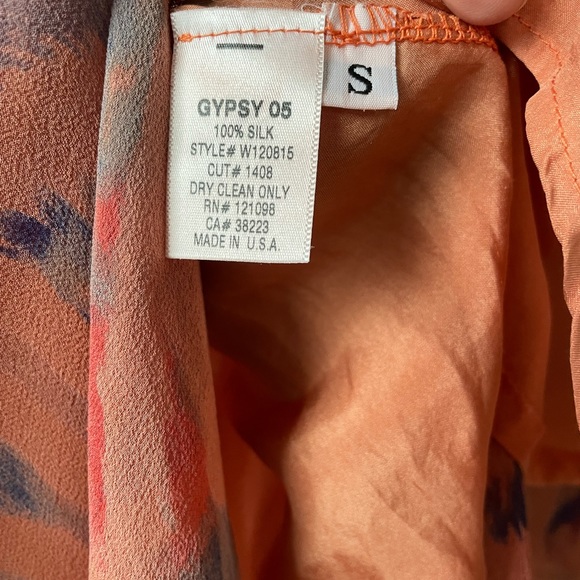 Gypsy 05 100% Silk Coral Maxi Dress (S) - Picture 7 of 9
